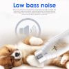 Dog Nail Grinder, 2 Speed Rechargeable Pet Nail Grinder, Suitable for Dogs and Cats, White