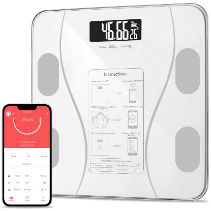 Scale For Body Weight, Smart Wireless Bluetooth Body Fat Scale, for Body Weight, Water, BMI, BMR