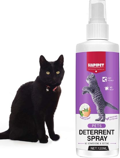 Cat & Dog Spray Deterrent - Protect Furniture & Homes  Safe and natural anti-scratch spray will prevent most cats and dogs from scratching furniture and sofas. At the same time, it is harmless to pets.  BENEFITS  Protect furniture and home: anti-scratch spray prevents most cats and dogs from scratching furniture and sofas.Natural formula: natural ingredients, harmless to plush friendsOrange smell: pleasant to human nose, but bitter and unpleasant to animal friendsEasy to use: just spray it where you want your cat to stop scratchingSuitable for all breeds  EASY TO USE  1. Shake well before use.  2. Spray the object/place that the cat often scratches (keep the bottle mouth 15-20 cm away from the object/place).  3. Use organized commands or gestures to help cats develop habits.  4. Repeat as needed.  NOTE  Keep away from children!  Do not spray directly on your pet!  Package: 1 * Cat Spray Deterren  PROTECT FURNITURE - This safe and natural cat non-scratch spray prevent most cats from scratching furniture and sofas. Anti-scratch spray contains a natural bitter taste, which effectively prevent cats from scratching and chewing. SAFE FORMULA - Pet Anti-Scratch Spray uses naturally sourced safe ingredients (rosemary, citrus extracts) to increase bitterness, contains no harsh chemicals or additives, and will not harm your pet or spray items! ORANGE SCENT WITH BITTER - Anti-scratch uses smells that feline friends cannot tolerate, but it feels pleasant to people. Continue to use our cat training spray, the smell will create a taboo and scratch-free area for your cat. EASY TO USE - Just spray it where you want your cat to stop scratching. We recommend spraying 3-4 times a day for the first two weeks, and then reduce the frequency of spraying as the cat's behavior improves. INDOOR & OUTDOOR USE - Cat repellent spray can be used for items that you want to prevent cats from being chewed and scratched indoors and outdoors, including electrical wires, clothing, furniture, sofas, curtains or other items they chew.