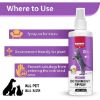 Cat & Dog Spray Deterrent - Protect Furniture & Homes  Safe and natural anti-scratch spray will prevent most cats and dogs from scratching furniture and sofas. At the same time, it is harmless to pets.  BENEFITS  Protect furniture and home: anti-scratch spray prevents most cats and dogs from scratching furniture and sofas.Natural formula: natural ingredients, harmless to plush friendsOrange smell: pleasant to human nose, but bitter and unpleasant to animal friendsEasy to use: just spray it where you want your cat to stop scratchingSuitable for all breeds  EASY TO USE  1. Shake well before use.  2. Spray the object/place that the cat often scratches (keep the bottle mouth 15-20 cm away from the object/place).  3. Use organized commands or gestures to help cats develop habits.  4. Repeat as needed.  NOTE  Keep away from children!  Do not spray directly on your pet!  Package: 1 * Cat Spray Deterren  PROTECT FURNITURE - This safe and natural cat non-scratch spray prevent most cats from scratching furniture and sofas. Anti-scratch spray contains a natural bitter taste, which effectively prevent cats from scratching and chewing. SAFE FORMULA - Pet Anti-Scratch Spray uses naturally sourced safe ingredients (rosemary, citrus extracts) to increase bitterness, contains no harsh chemicals or additives, and will not harm your pet or spray items! ORANGE SCENT WITH BITTER - Anti-scratch uses smells that feline friends cannot tolerate, but it feels pleasant to people. Continue to use our cat training spray, the smell will create a taboo and scratch-free area for your cat. EASY TO USE - Just spray it where you want your cat to stop scratching. We recommend spraying 3-4 times a day for the first two weeks, and then reduce the frequency of spraying as the cat's behavior improves. INDOOR & OUTDOOR USE - Cat repellent spray can be used for items that you want to prevent cats from being chewed and scratched indoors and outdoors, including electrical wires, clothing, furniture, sofas, curtains or other items they chew.
