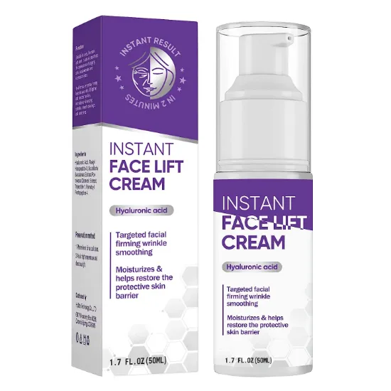 Instant Face Lift Cream, Anti-Aging Skin Tightening & Lifting Serum with Hyaluronic Acid, Effective Smooth Fine Lines, Wrinkles & Visibly Hide Loose Sagging Skin for All Skin Types