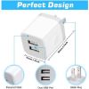 USB Wall Charger,4-Pack 2.1A Dual Port USB Cube Power Adapter Wall Charger Plug Charging Block Cube for Phone 8/7/6