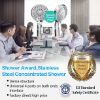 Picture of GINIHOMER Shower Head, 5 Settings Shower Heads with Handheld, High Pressure Anti-Leak, Adjustable, Chrome