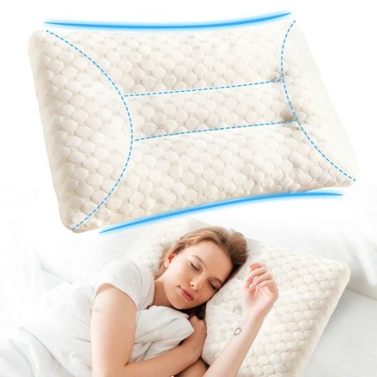 Picture of Bed Pillow, Soft and Supportive, Pillow Filled with Latex Particles, White