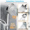 Picture of Shower Heads 5 Setting with Handheld Sprayer & Long Hose High Pressure Rain, Easy Tool Free Installation, Perfect Adjustable Shower Heads for Your Bathroom