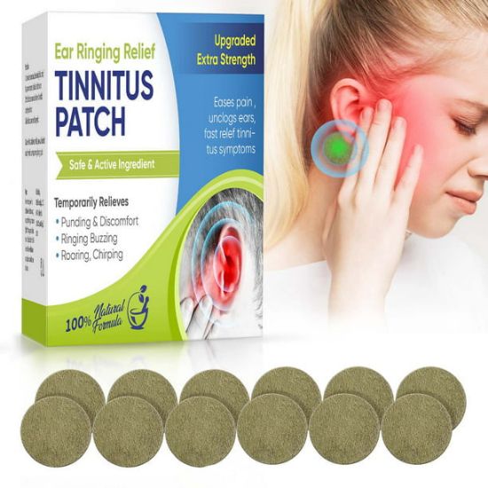 Picture of Tinnitus Relief for Ringing Ears, Natural Herbal Tinnitus Relief Treatment Patches Relieves Discomfort for Men and Women