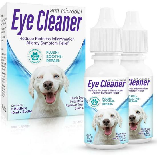 Picture of Dog Eye Drops, Dog Eye Infection Treatment, Dog Eye Cleaner Cataract Eye Drops for Dogs - Relieve Red Eyes & Allergy Symptoms & Removing Eye Stains
