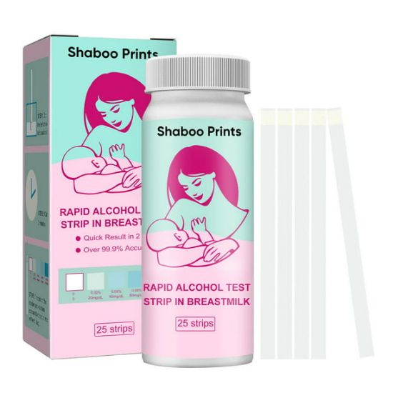 Picture of Breastmilk Alcohol Test Strips, Alcohol Test Strips for Breastmilk, Simple Home Test for Breastfeeding Mothers, Easy to Get Accurate Test Results in 2 Minutes, 25 Test Strips