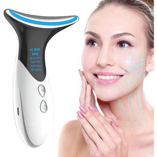 Picture of Face Massager, Red Light Therãpy for Face and Neck, Fade Neck Lines and Wrinkles, Smooth Face and Neck, Reduce Double Chin