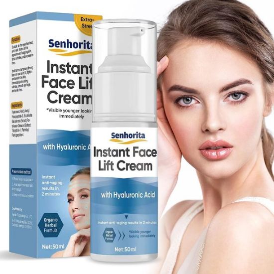 Picture of Instant Face Lift Cream, Temporary Skin Tightening Cream with Hyaluronic Acid, Smooth Fine Lines and Wrinkle, Visibly Firming Loose Sagging Skin for Face and Neck in 2 Minutes