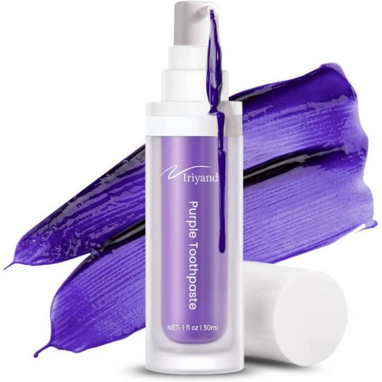 Picture of Purple Toothpaste for Teeth whitening, Purple Toothpaste, Purple Teeth Whitening, Tooth Stain Removal, Teeth Whitening Booster, Teeth Whitener