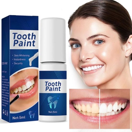 Picture of Tooth Paint, Instant White Paint for Teeth, Gentle Teeth Whitening Gel Paint Polish, for All Types of Teeth
