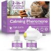 Picture of Cat Pheromones Calming Diffuser, Cat Calming Diffuser Starter Kit with Diffuser Head and 2pcs 48ml Vial, Efficient Relieve Anxiety Stress, 60 Days Use
