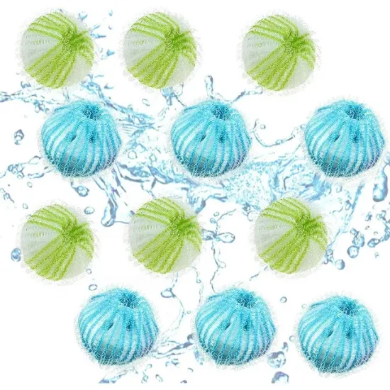 Pet Hair Remover for Laundry, 12Pcs Reusable Pet Hair Remover for Washing Machine, Soft Lint Remover Catcher for Laundry, Bedding, Clothes