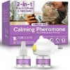 Picture of Cat Pheromones Calming Diffuser, Cat Calming Diffuser Starter Kit with Diffuser Head and 2pcs 48ml Vial, Efficient Relieve Anxiety Stress, 60 Days Use