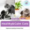 Picture of Cat Pheromones Calming Diffuser, Cat Calming Diffuser Starter Kit with Diffuser Head and 2pcs 48ml Vial, Efficient Relieve Anxiety Stress, 60 Days Use