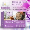 Picture of Cat Pheromones Calming Diffuser, Cat Calming Diffuser Starter Kit with Diffuser Head and 2pcs 48ml Vial, Efficient Relieve Anxiety Stress, 60 Days Use
